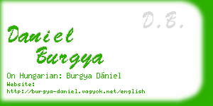 daniel burgya business card